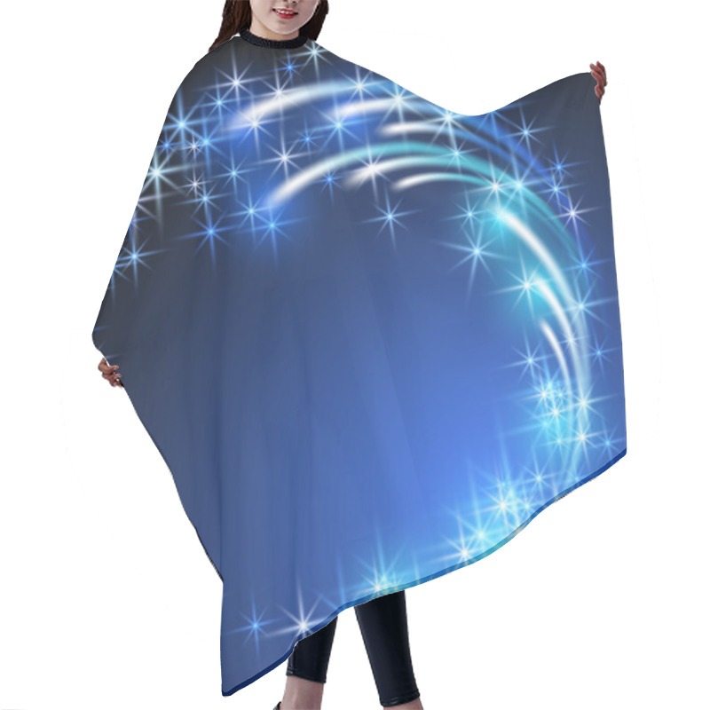 Personality  Salute And Firework With Sparkle Stars Hair Cutting Cape