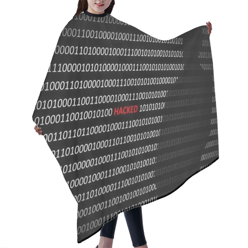 Personality  Anonymous Hacker Without Face Hacked Personal Computer Hair Cutting Cape