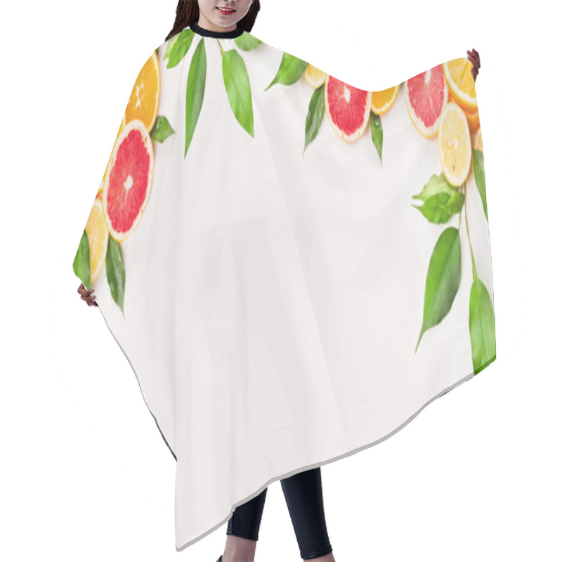 Personality  Citrus Fruits Slices Hair Cutting Cape