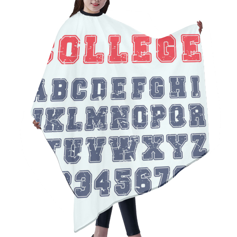 Personality  Alphabet Font Template Hair Cutting Cape