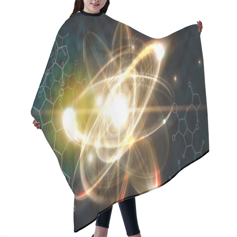 Personality  Atom Particle hair cutting cape