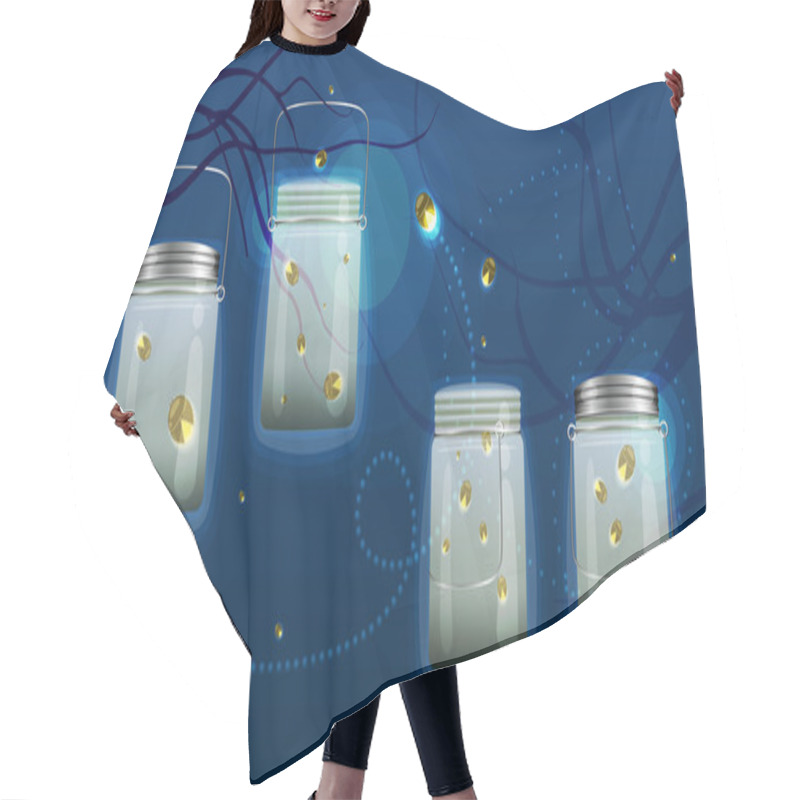 Personality  Bank Fireflies Set Hair Cutting Cape