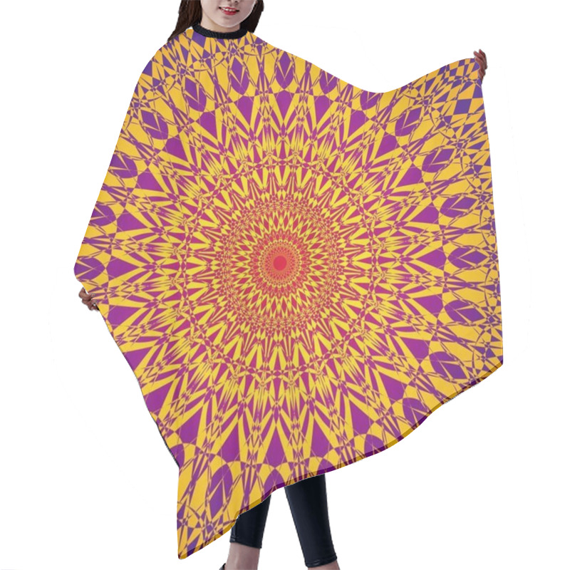 Personality  Elegant Oriental Ornament. Geometrical Circular Drawing. Hair Cutting Cape