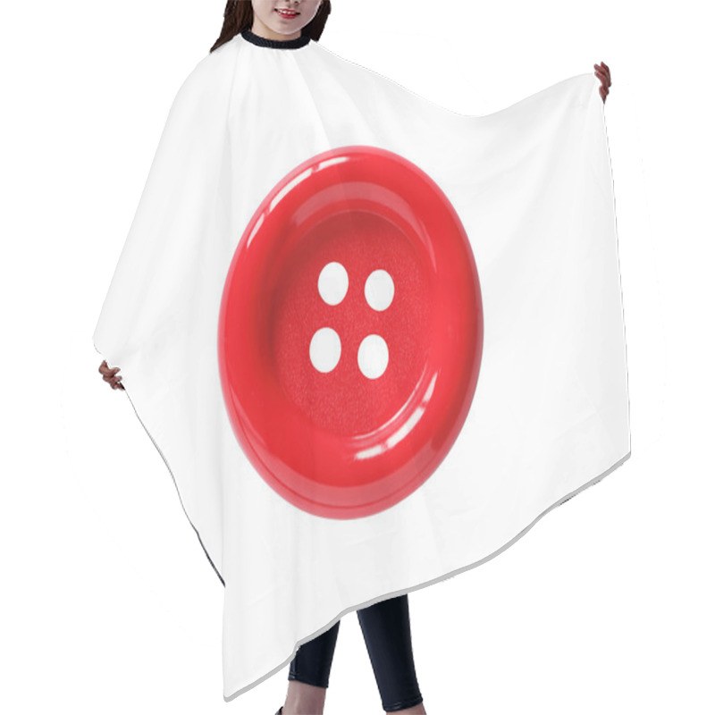 Personality  Red Button Hair Cutting Cape