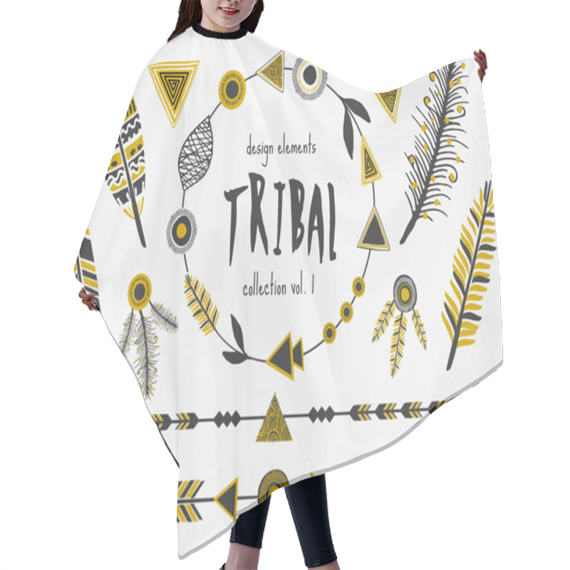 Personality  Tribal Design Elements Collection Hair Cutting Cape