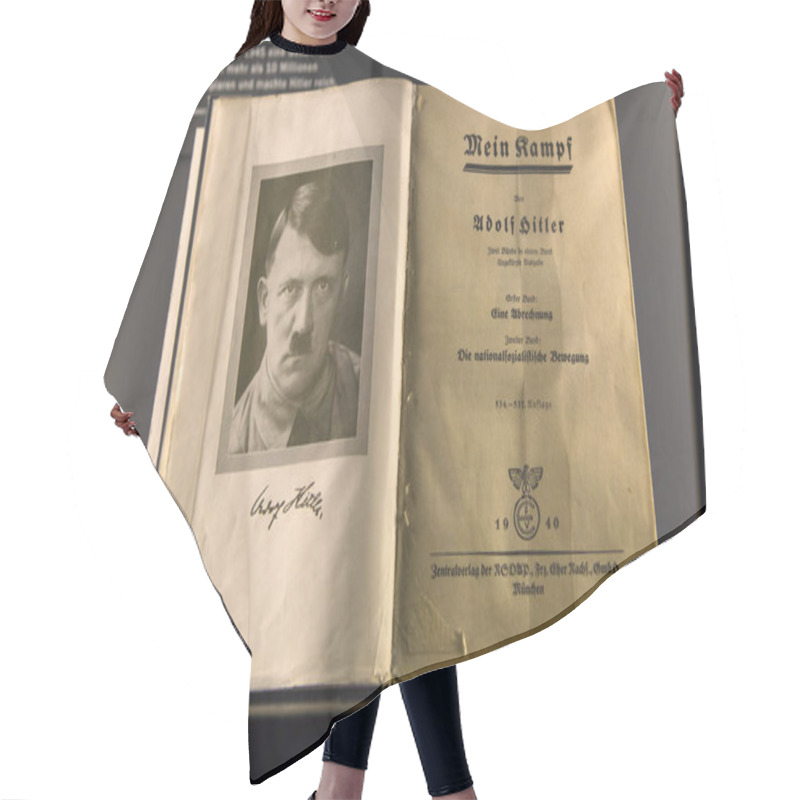 Personality  Mein Kampf Book On Display Hair Cutting Cape