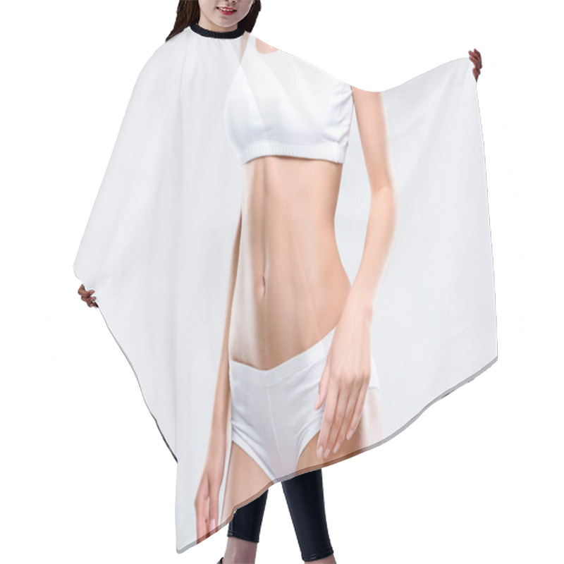 Personality  Slim Woman In Underwear Hair Cutting Cape