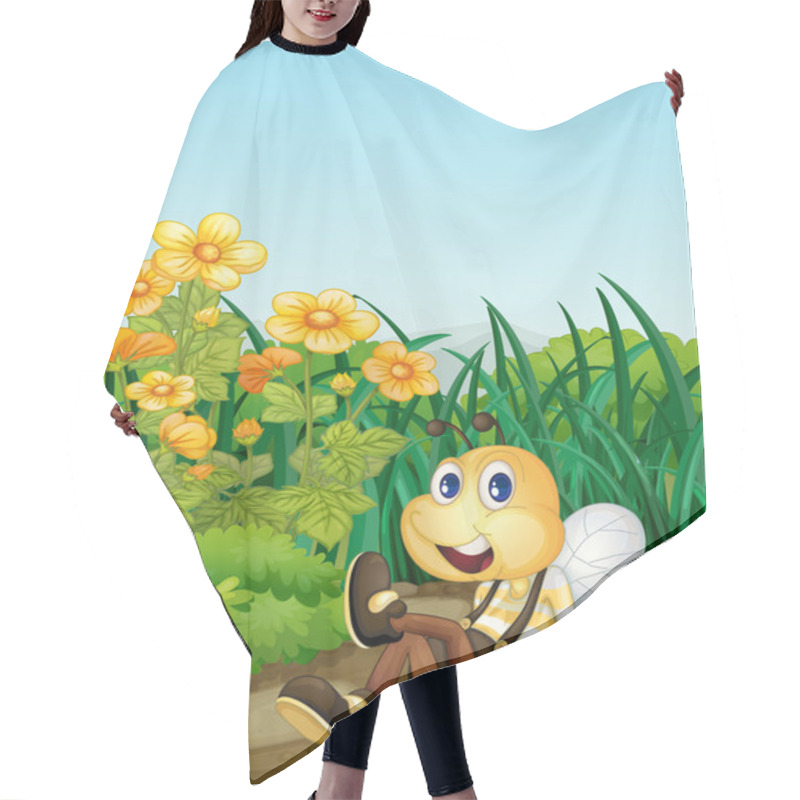 Personality  Bee In Garden Hair Cutting Cape