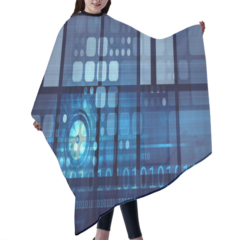 Personality  Data Stream Traffic Hair Cutting Cape