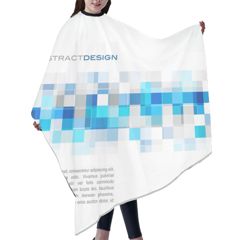 Personality  Blue Abstract Banner Hair Cutting Cape