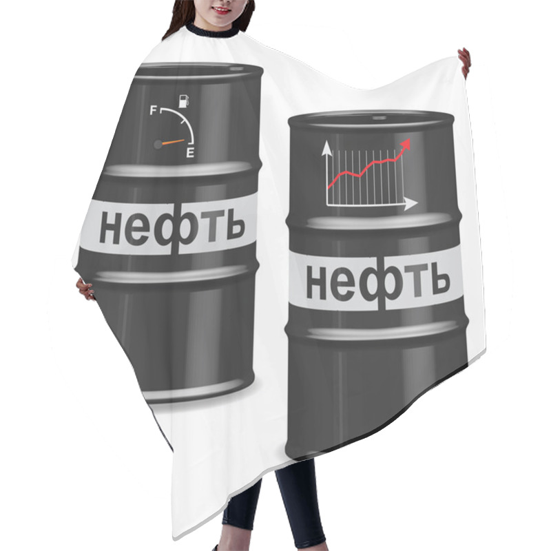 Personality  Oil Crisis Barrels On White Background - Russian Hair Cutting Cape