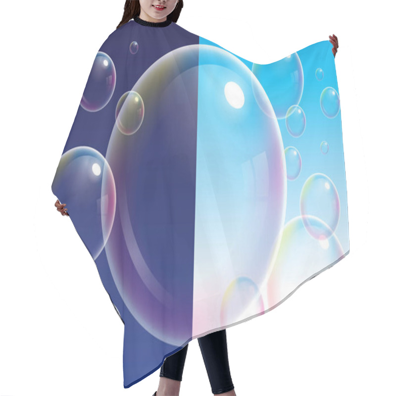 Personality  Soap Bubble, Vector Illustration Eps 10 Hair Cutting Cape