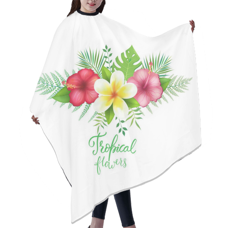 Personality  Bouquet Of Exotic Tropical Flowers Hair Cutting Cape