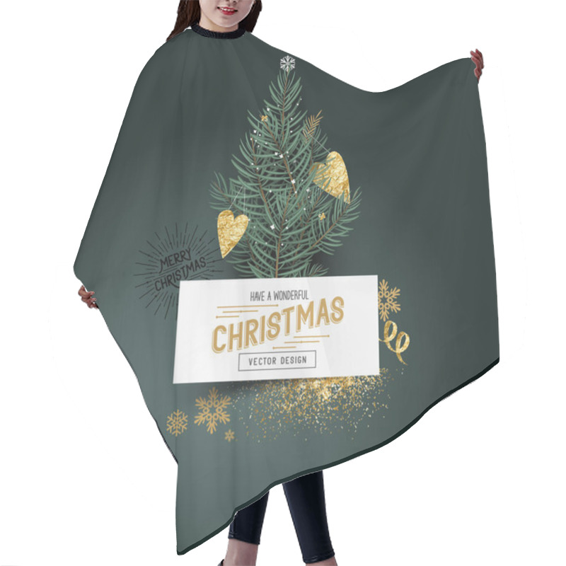 Personality  Christmas Pines And Decorations Hair Cutting Cape