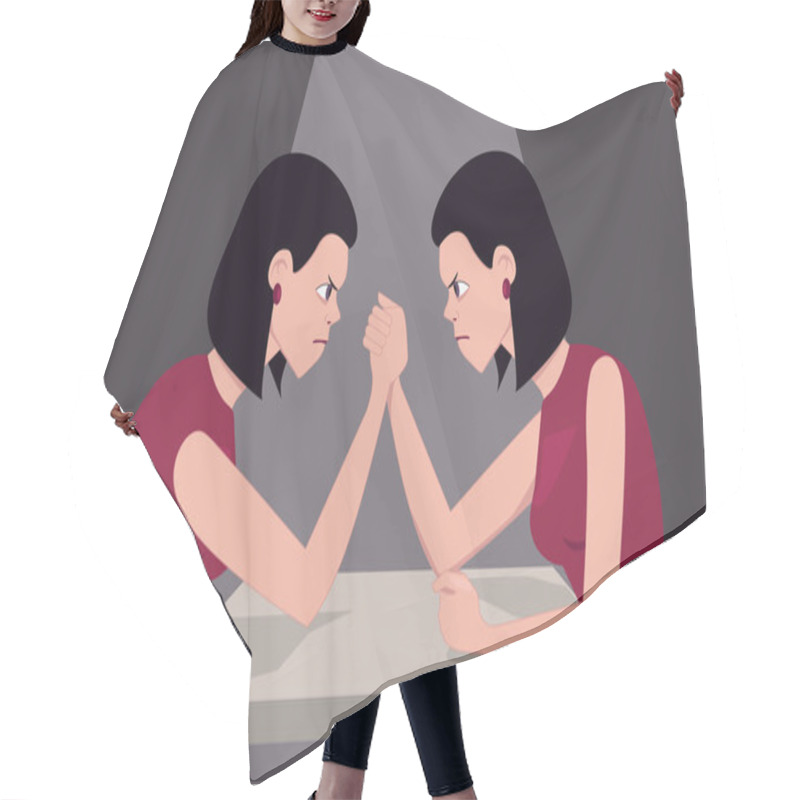 Personality  Fighting With Yourself Hair Cutting Cape