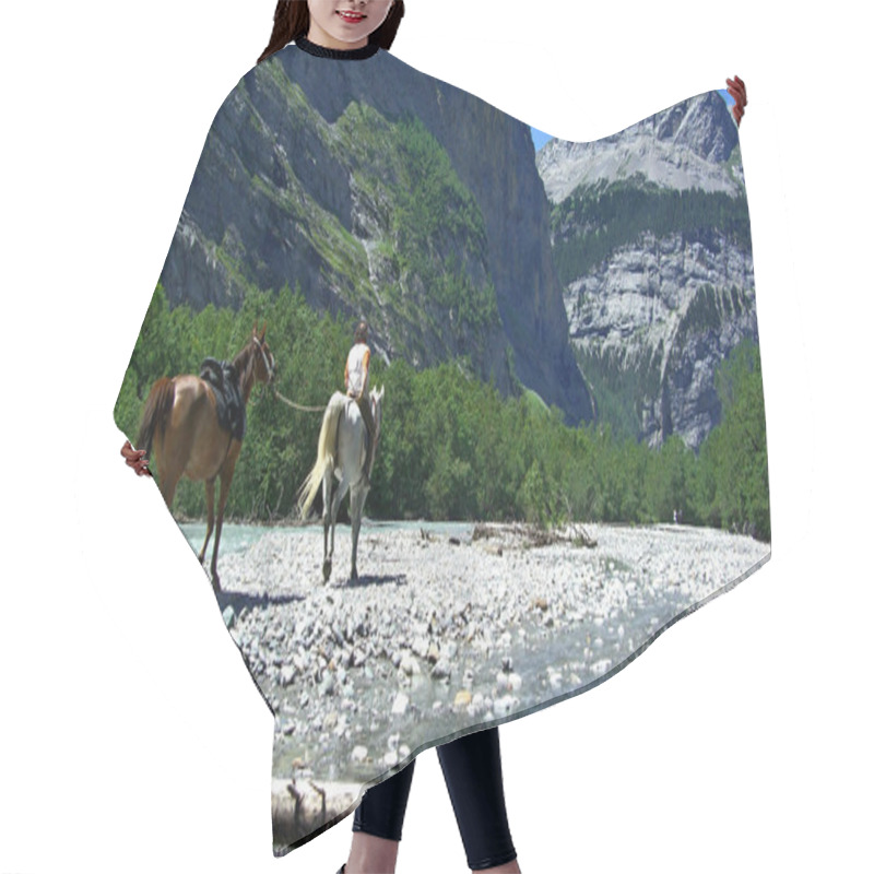 Personality  Scenic View Of Beautiful Alps Landscape Hair Cutting Cape