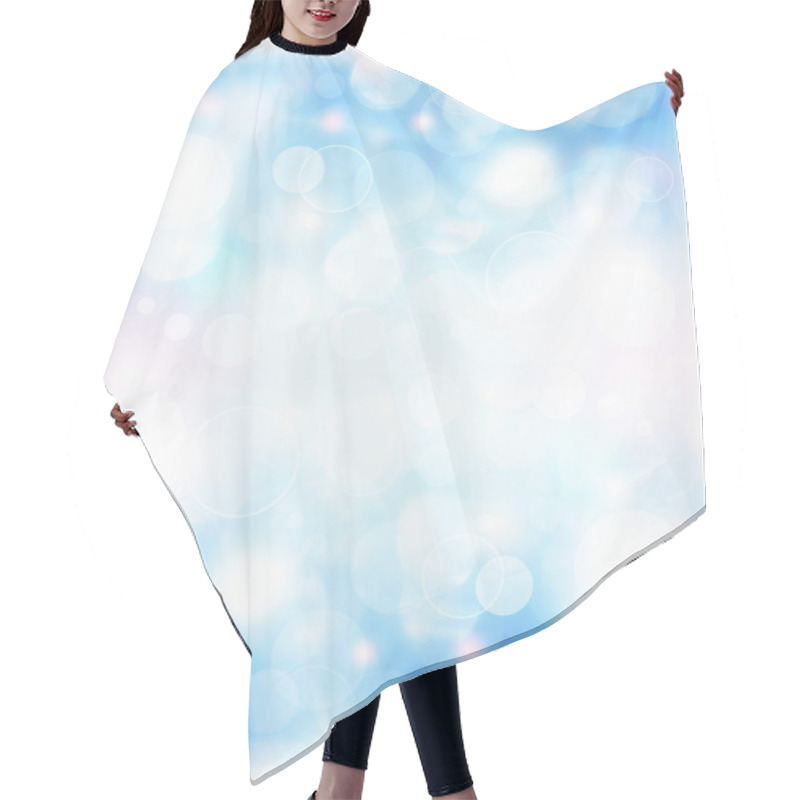 Personality  Abstract Blue Holiday Background Hair Cutting Cape