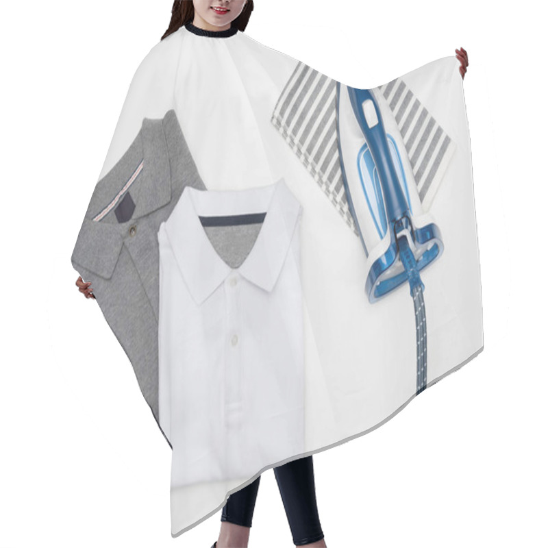 Personality  Electric Iron And Textile Hair Cutting Cape