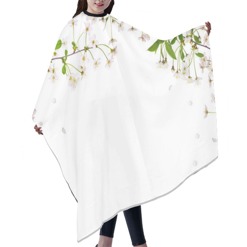 Personality  Cherry-tree Flowers Half Frame With Falling Petals Hair Cutting Cape