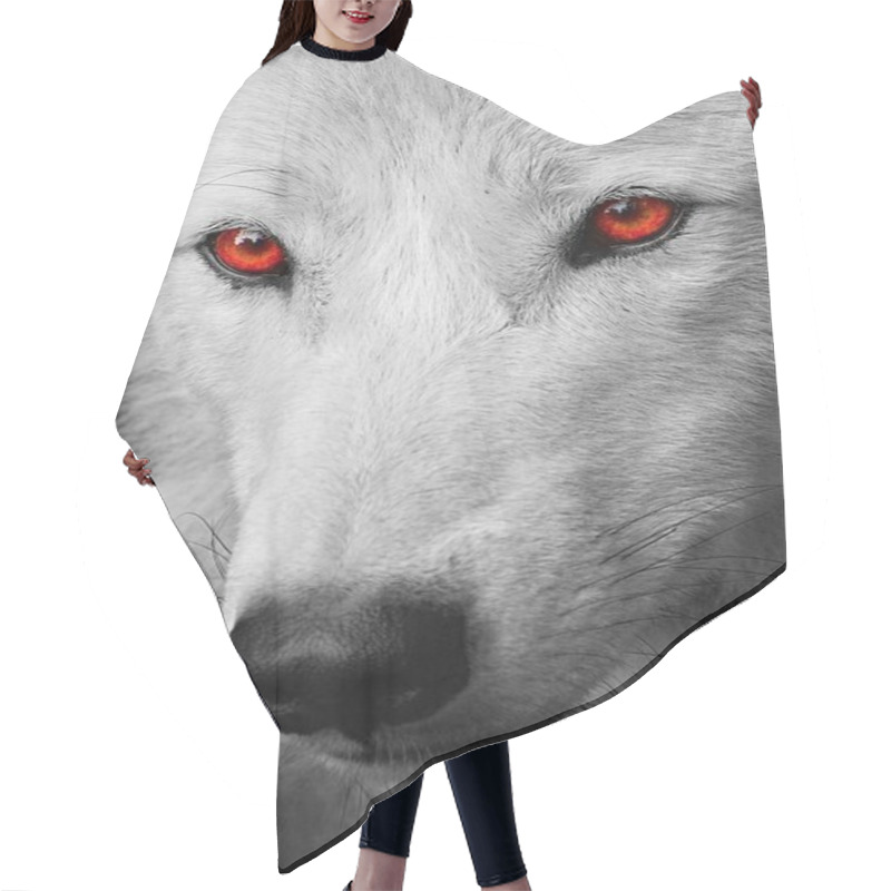 Personality  White Wolf Hair Cutting Cape