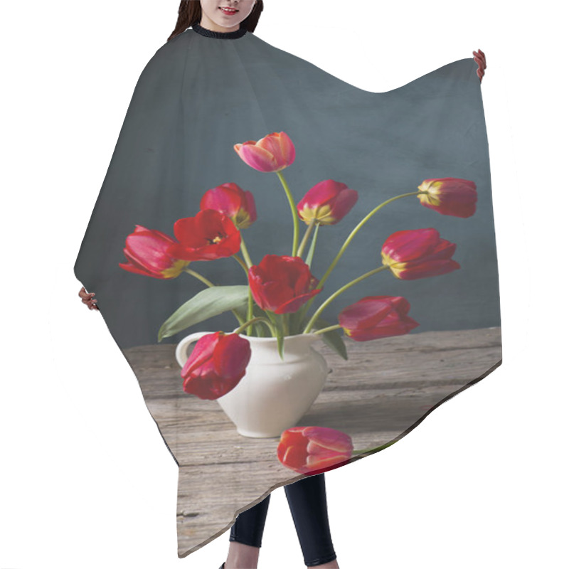 Personality  Still Life With Yellow Tulips Hair Cutting Cape