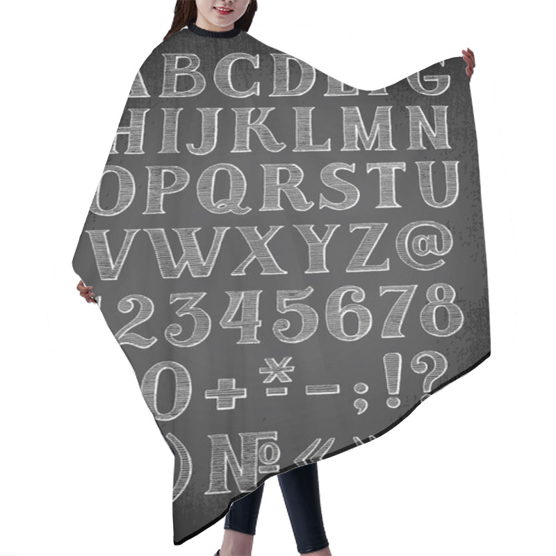 Personality  Handwritten Character Set Hair Cutting Cape