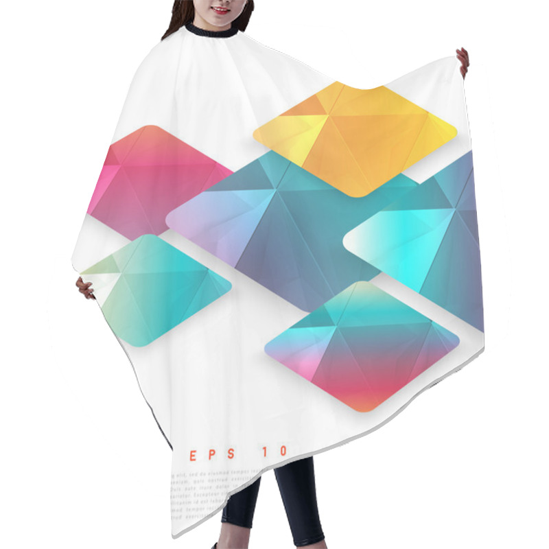 Personality  Vector Design Rhombus Hair Cutting Cape