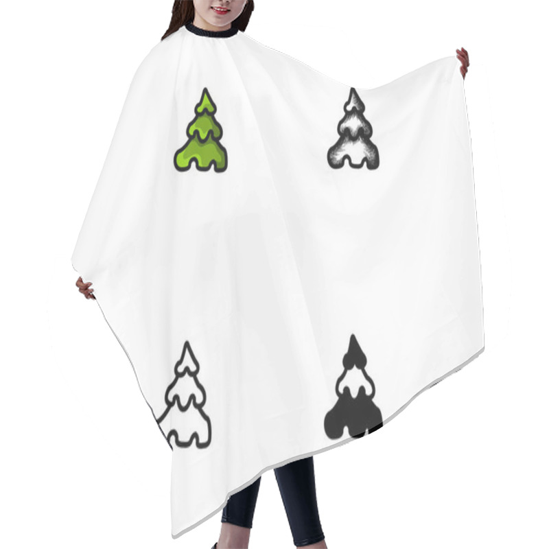 Personality  Christmast Tree Template Vector Design. Vector Illustration Hair Cutting Cape