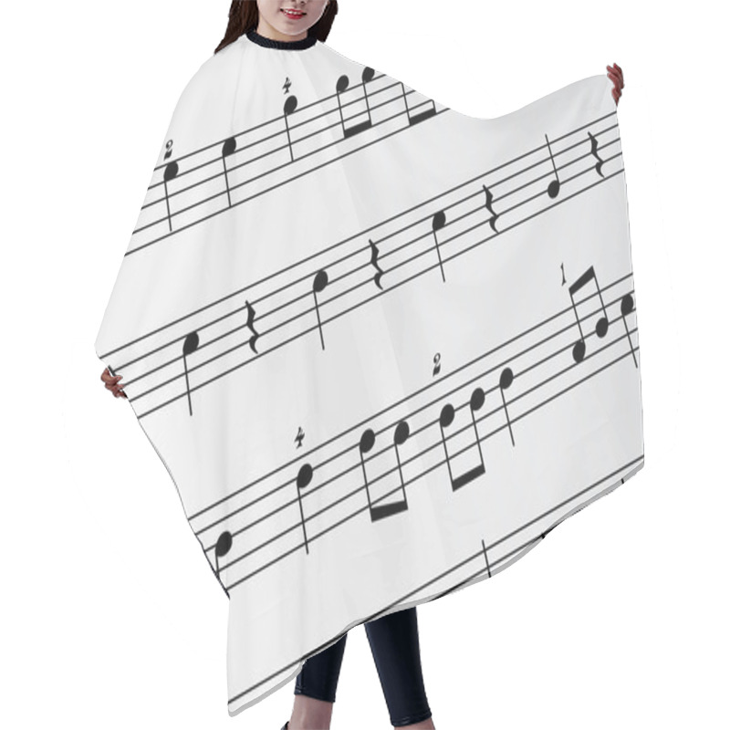 Personality  Music Notes 3 Closeup Vector Hair Cutting Cape