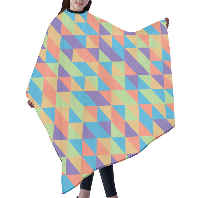 Personality  Retro Triangular Wallpaper Hair Cutting Cape