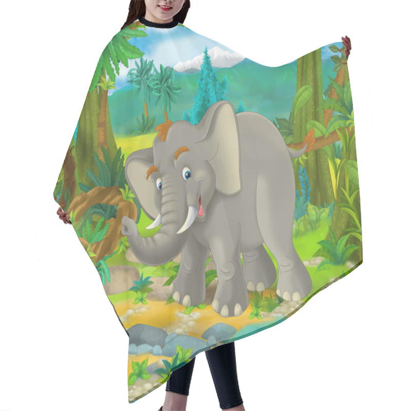 Personality  Cartoon Elephant Hair Cutting Cape