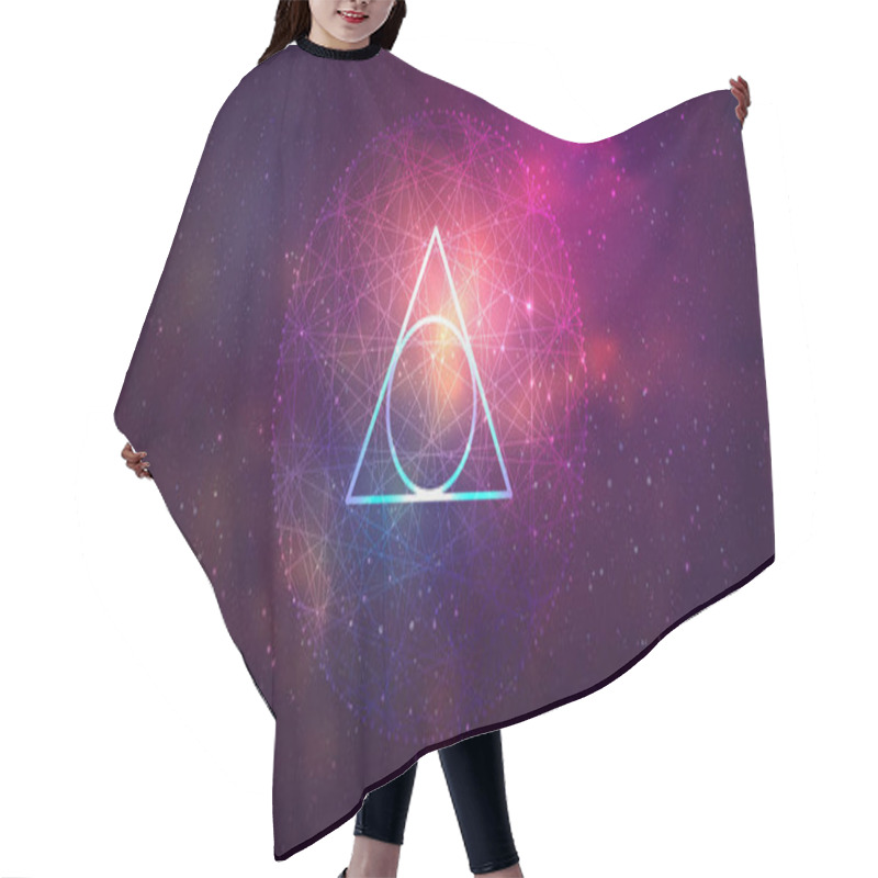 Personality  Universe Illustration. Stars, Deep Space. Violet, Blue Background Hair Cutting Cape