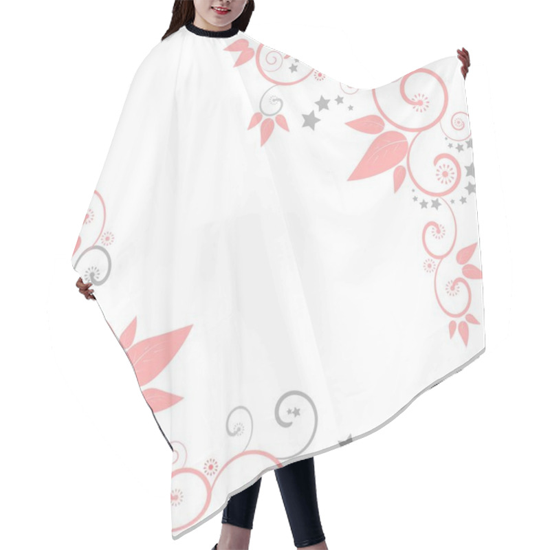 Personality  A Floral Border Frame Design Hair Cutting Cape