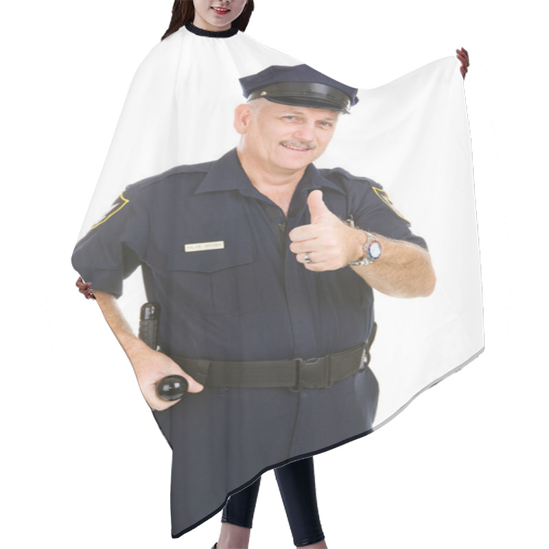 Personality  Police Officer ThumbsUp Hair Cutting Cape