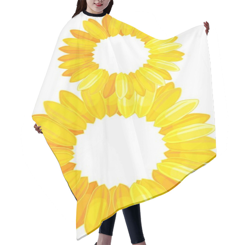 Personality  8 Made Up Of Yellow Flower Petals For International Women's Day Hair Cutting Cape