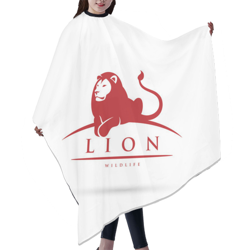 Personality  Lion Red Symbol Hair Cutting Cape