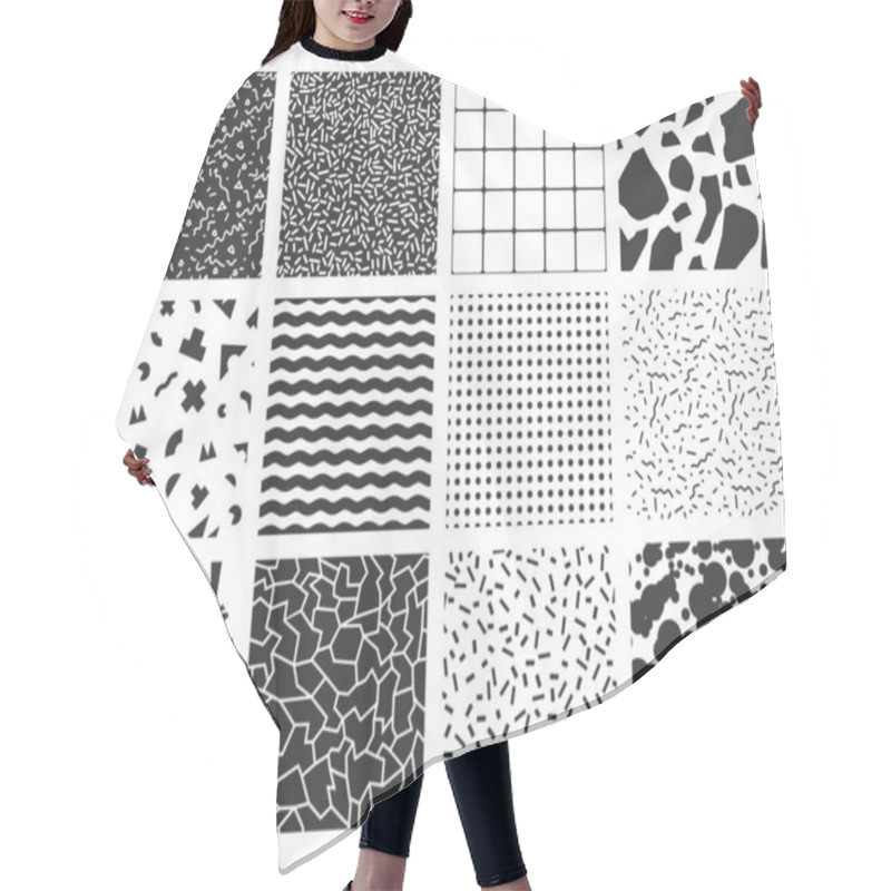 Personality  Collection Of Retro Memphis Patterns Hair Cutting Cape