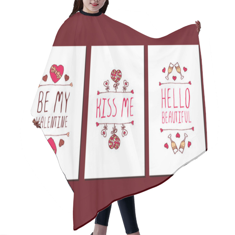 Personality  Set Of Saint Valentines Day Hair Cutting Cape