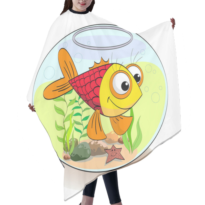 Personality  Fish In Aquarium Hair Cutting Cape