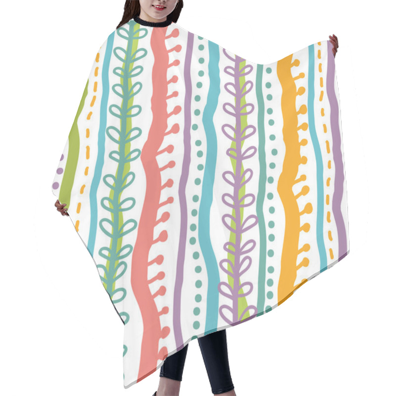 Personality  Abstract Stripes Vertical Seamless Pattern Background Hair Cutting Cape