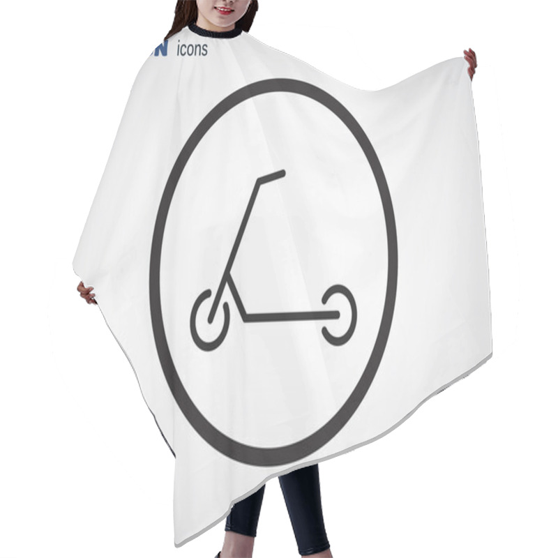 Personality  Scooter For Children Icon Hair Cutting Cape