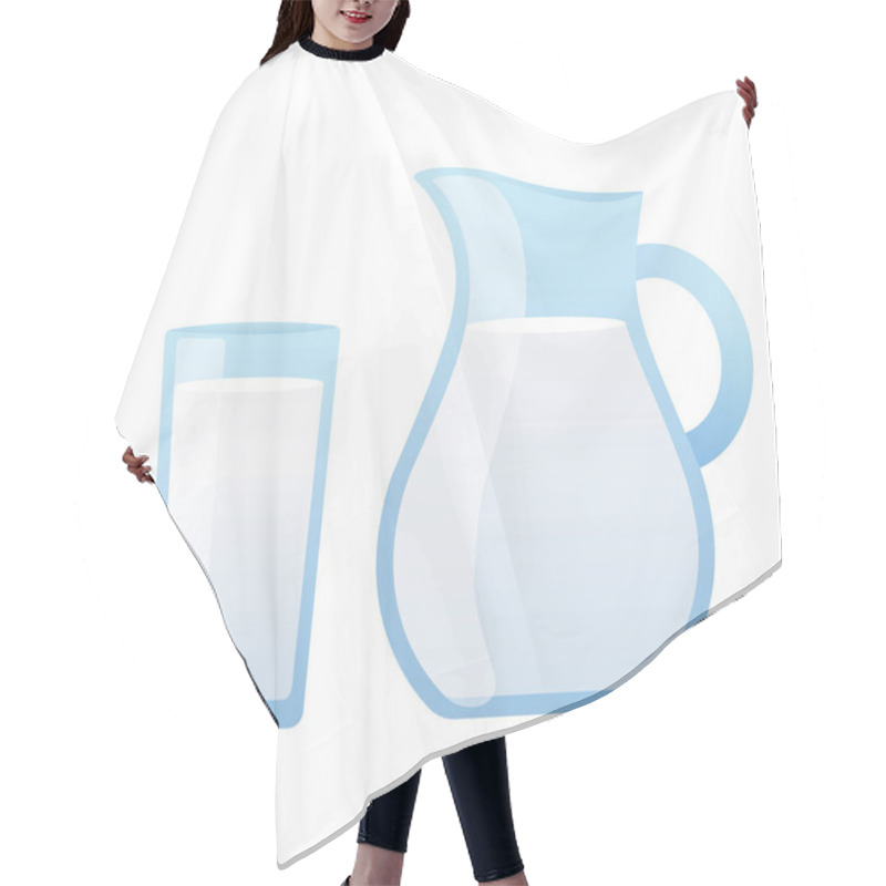 Personality  Milk Jug And Glass Hair Cutting Cape