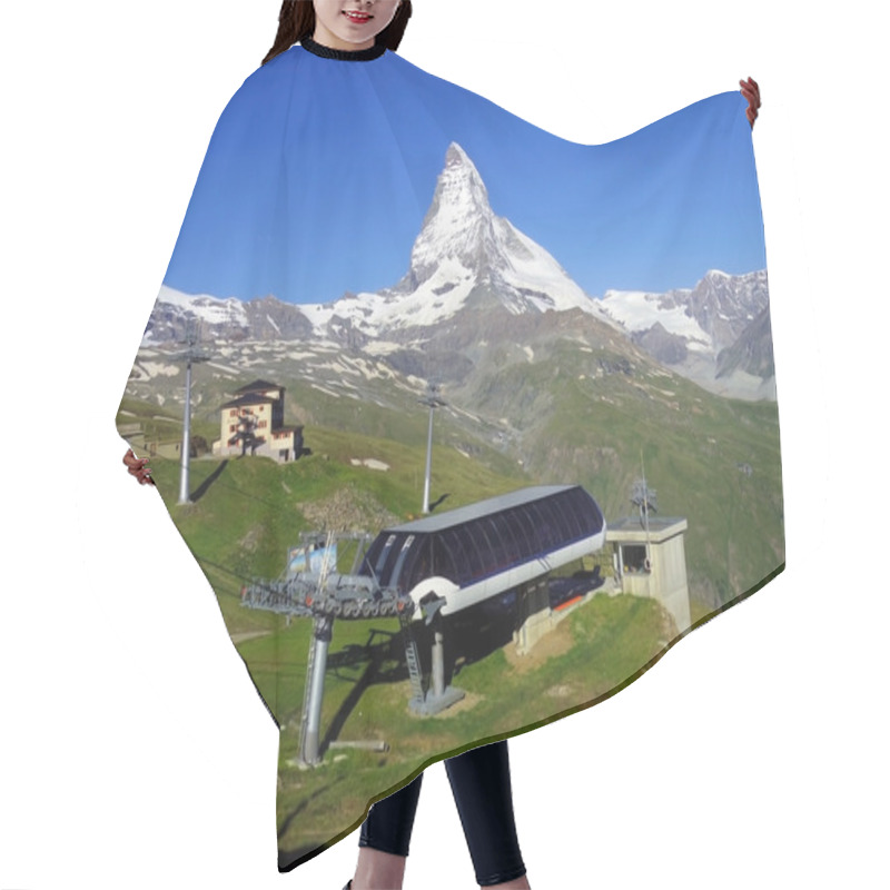 Personality  Matterhorn Peak With Cable Car Station Hair Cutting Cape