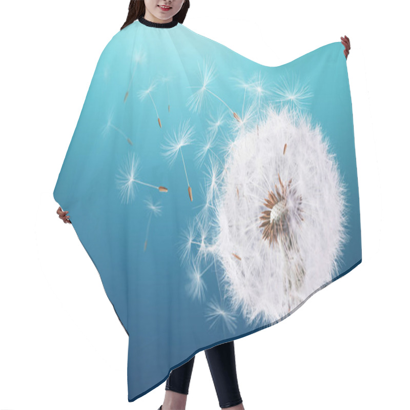 Personality  Dandelion Flying On Blue Background Hair Cutting Cape