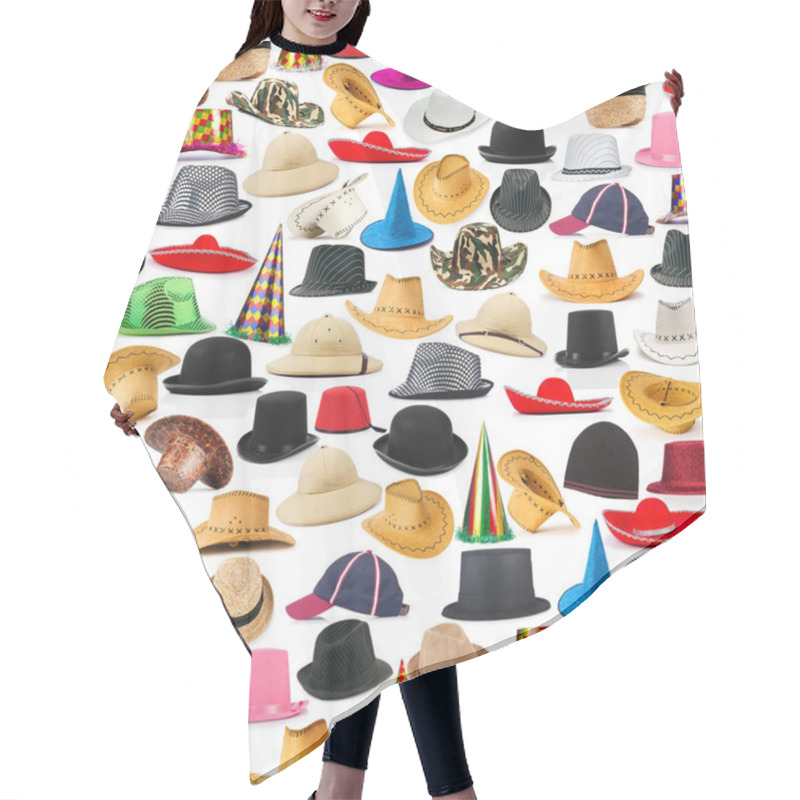 Personality  Many Hats Arranged As Background Hair Cutting Cape