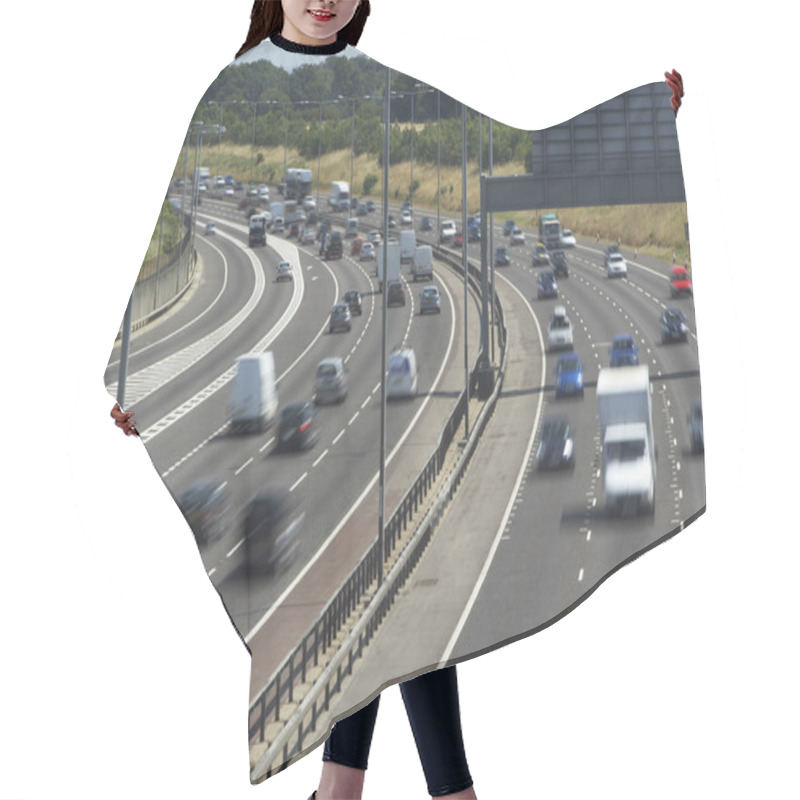 Personality  Blurred Traffic On A Busy Highway Hair Cutting Cape