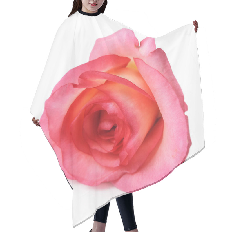 Personality  Pink Rose Flower Head Hair Cutting Cape