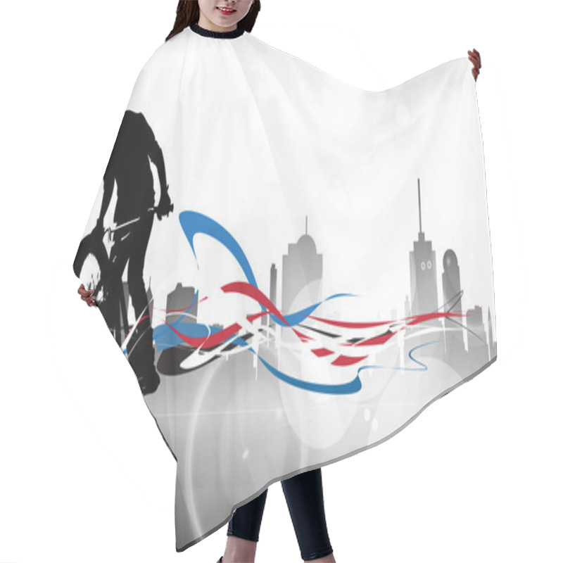 Personality  Concert Background Illustration Hair Cutting Cape