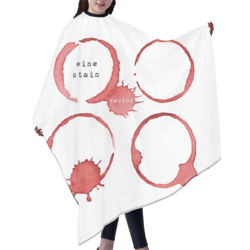 Personality  Four Wine Glass Marks Hair Cutting Cape