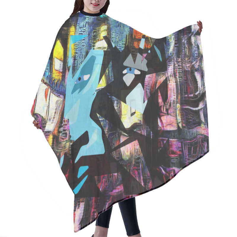 Personality  Times Square New York Painting Hair Cutting Cape